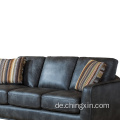 Sofas Großhandel Leder Aire Sektional Sofa Sets drei Sitzer Wohnzimmer Sofa Möbel